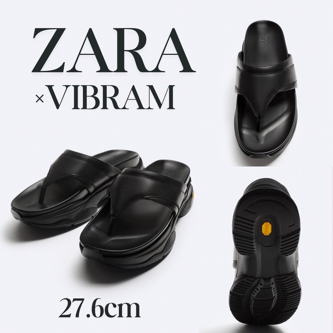 ZARA - ZARA ザラ VIBRAM レザーサンダル 43 27.6cmの通販 by ZARA - ZARA ザラ VIBRAM レザーサンダル 43 27.6cmの通販 by