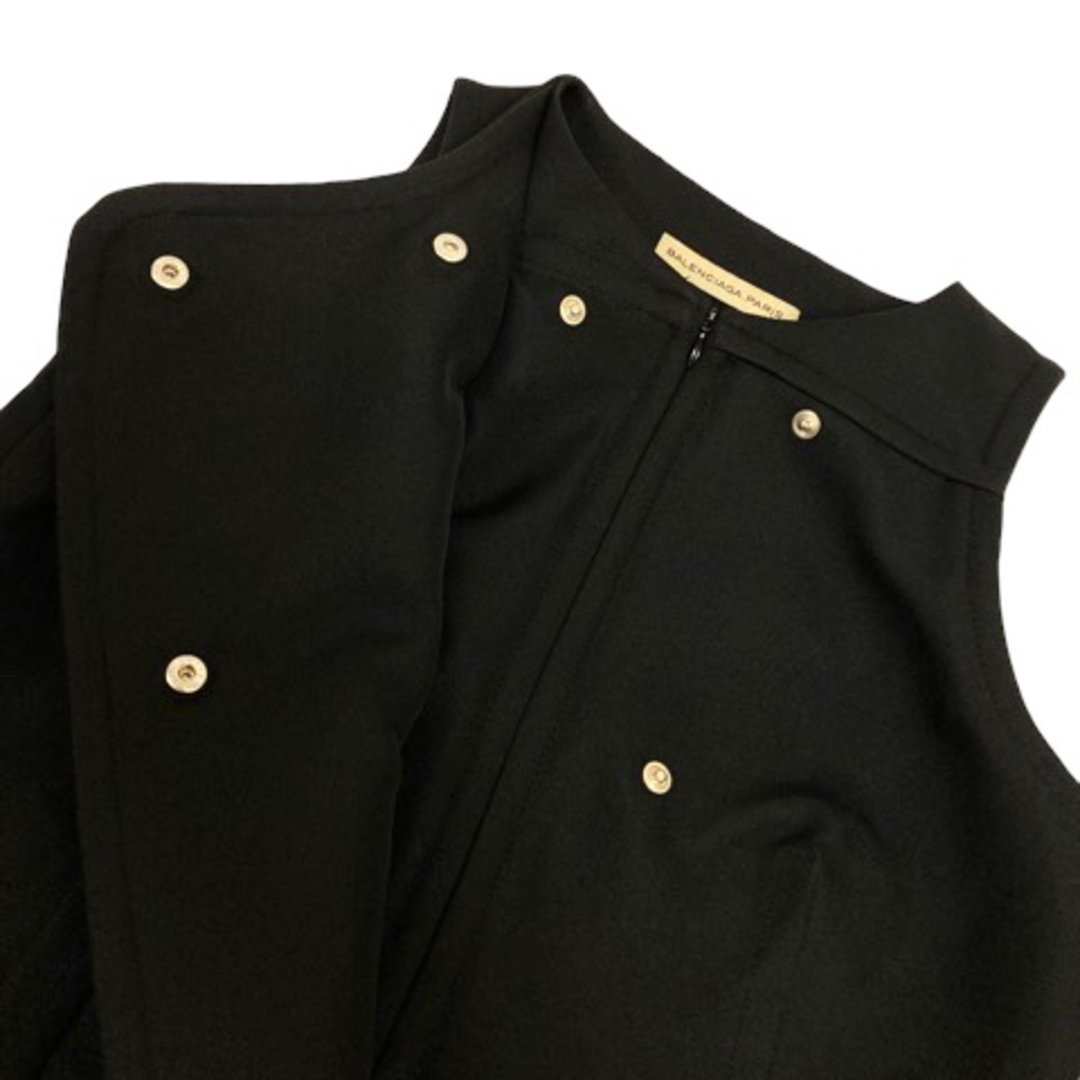 バレンシアガ BALENCIAGA ワンピース ノースリーブ ミニ丈 36 黒 バレンシアガ BALENCIAGA ワンピース ノースリーブ ミニ丈 36 黒