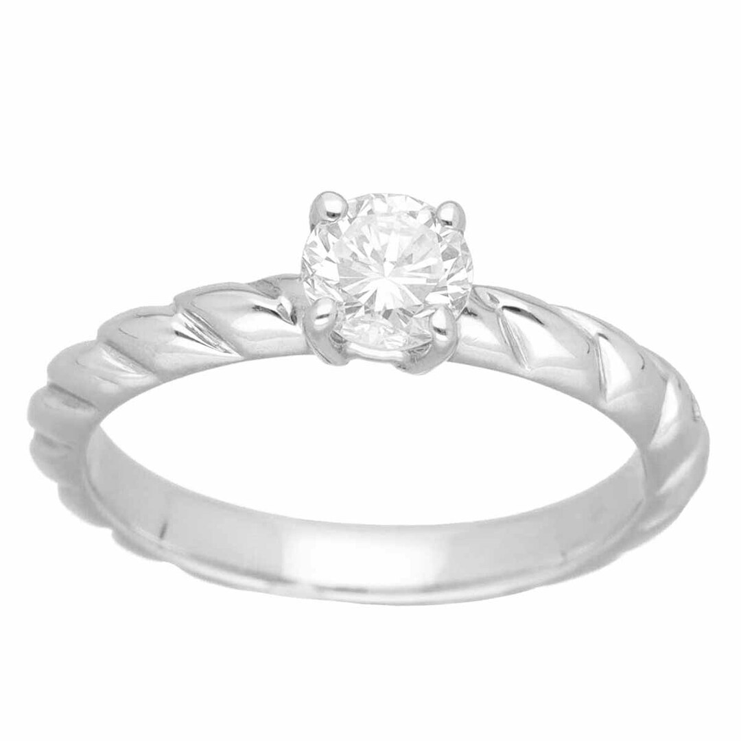 CHAUMET - CHAUMET ショーメ ダイヤ(D0.41ct D-VVS2) トルサード シンプル ソリテール リング Pt950 プラチナ Ref.J3PC00 日本サイズ約8号 #48【送料無料】指輪 【中古】30570708