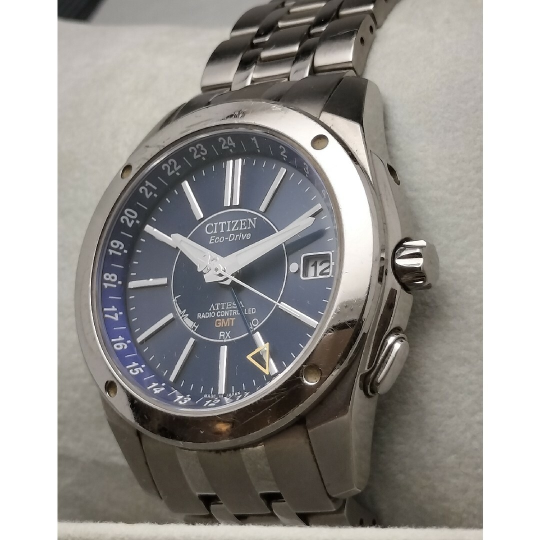 CITIZEN - 人気のGMT シチズン アテッサ 電波ソーラー 軽量 CITIZEN - 人気のGMT シチズン アテッサ 電波ソーラー 軽量