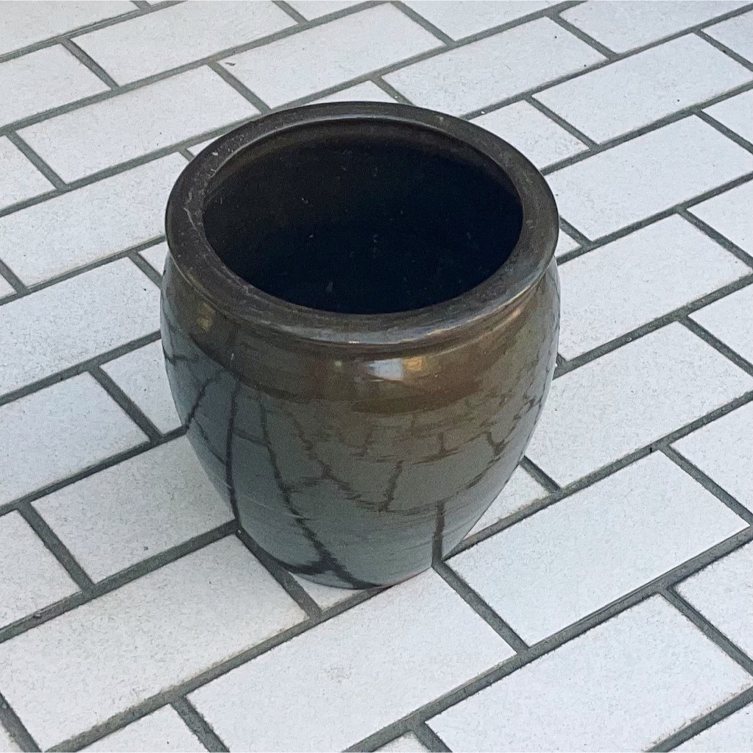 鉢カバー 陶器 花器 壺 水瓶 水鉢 睡蓮鉢 金魚鉢 骨董 底穴なし