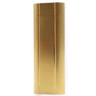 カルティエ(Cartier)の極美品●Cartier カルティエ オーバル 総柄 ローラー式 喫煙グッズ ガスライター ゴールド ケース付き メンズおすすめ◎ 着火確認済み(タバコグッズ)
