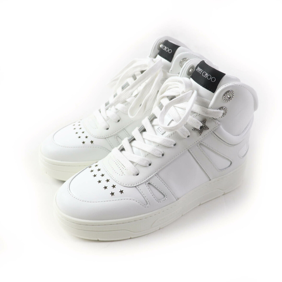 未使用品☆JIMMY CHOO ジミーチュウ HAWAII HI TOP レザー ロゴ 未使用品☆JIMMY CHOO ジミーチュウ HAWAII HI TOP レザー ロゴ