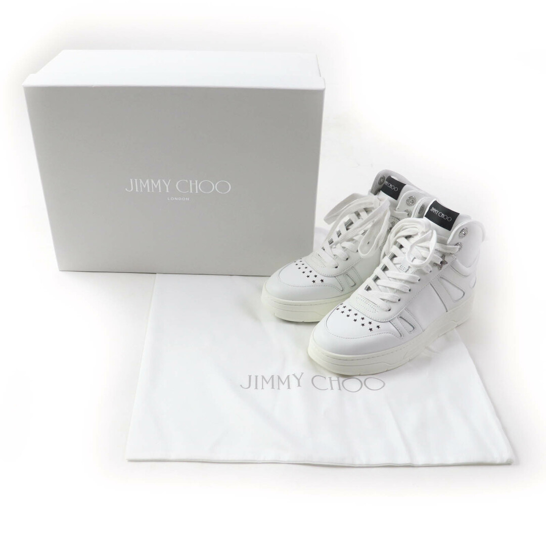 未使用品☆JIMMY CHOO ジミーチュウ HAWAII HI TOP レザー ロゴ 未使用品☆JIMMY CHOO ジミーチュウ HAWAII HI TOP レザー ロゴ