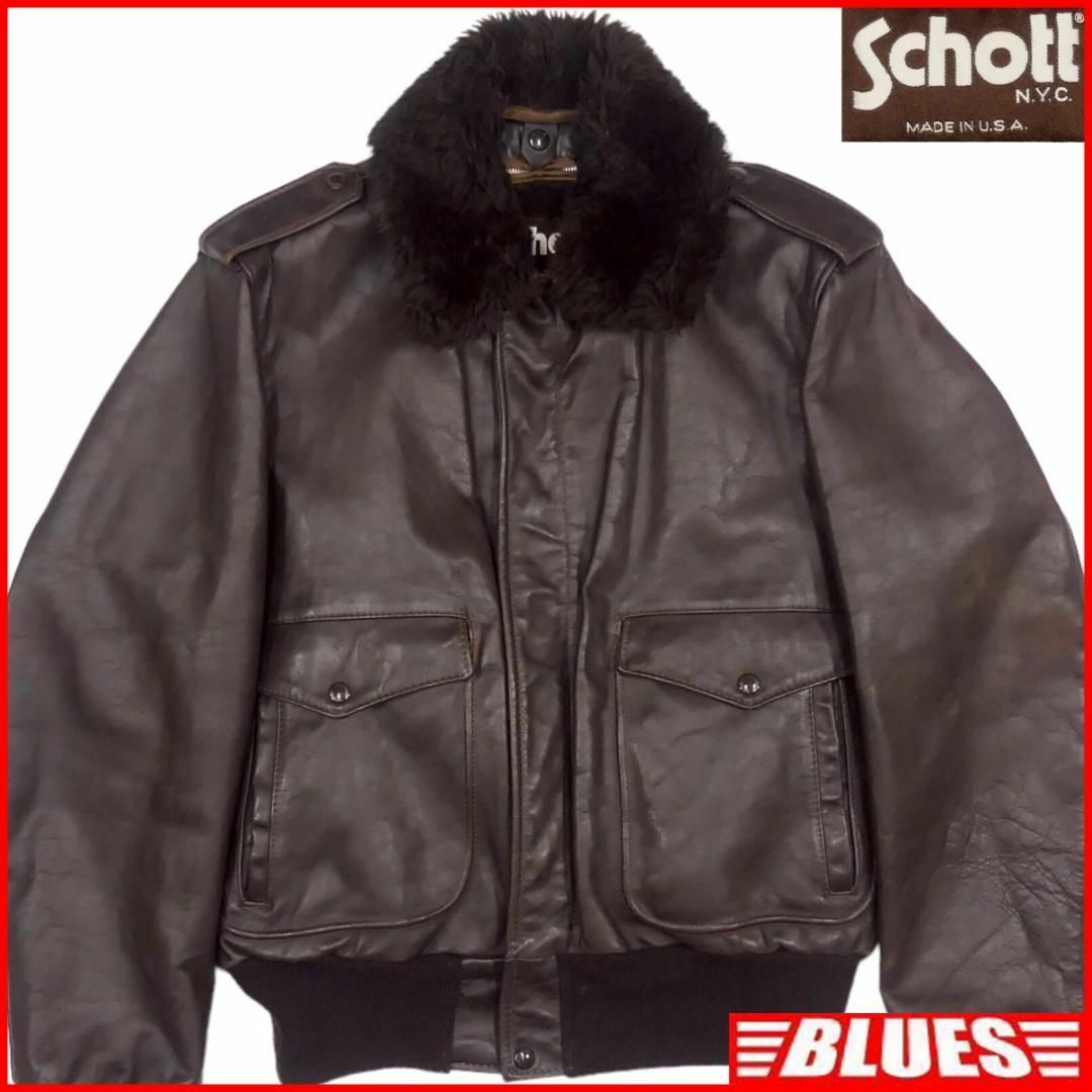 schott - Schott ショット G-1 レザーフライトジャケット 40 茶 schott - Schott ショット G-1 レザーフライトジャケット 40 茶