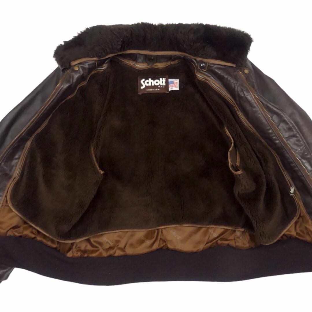 schott - Schott ショット G-1 レザーフライトジャケット 40 茶 schott - Schott ショット G-1 レザーフライトジャケット 40 茶