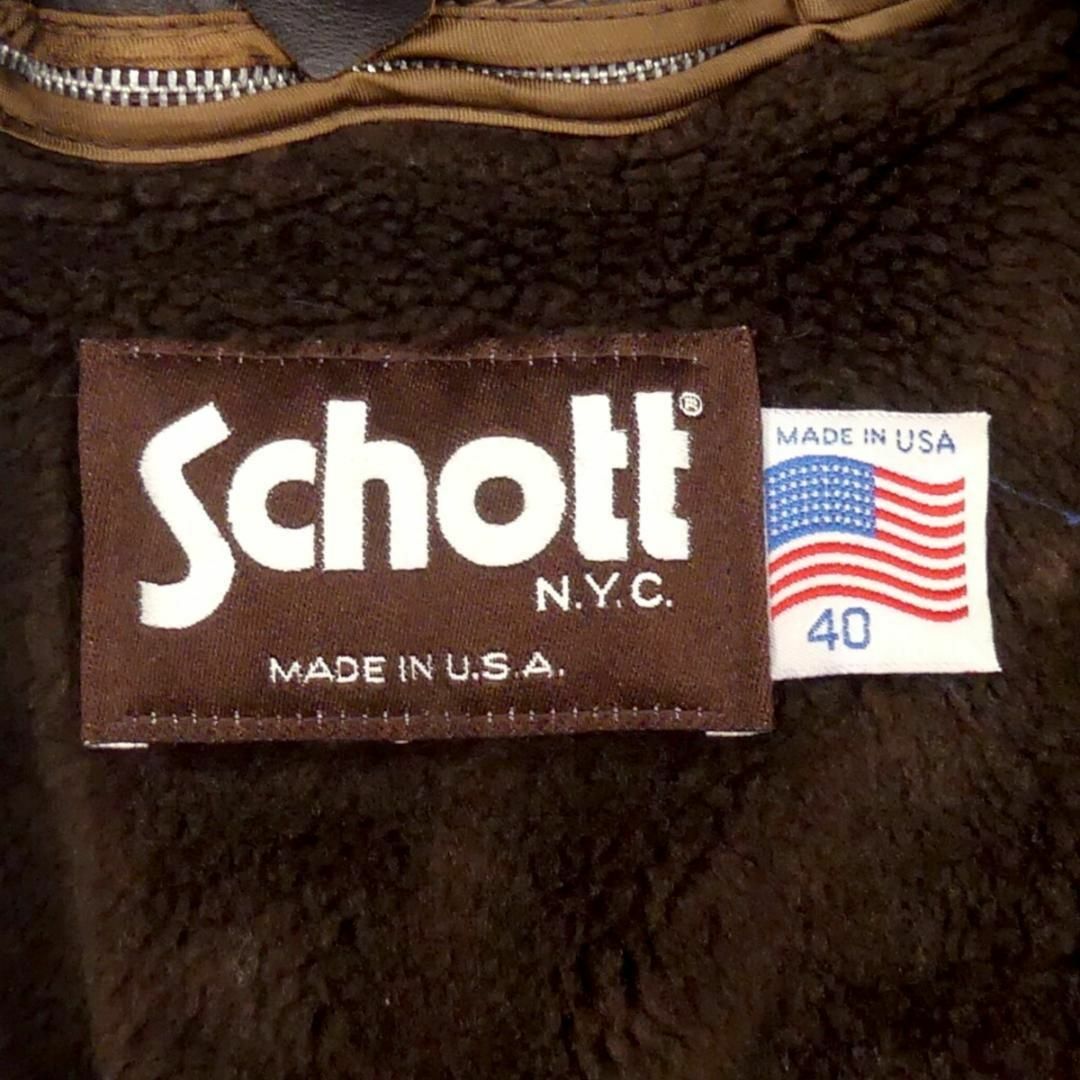 schott - Schott ショット G-1 レザーフライトジャケット 40 茶 schott - Schott ショット G-1 レザーフライトジャケット 40 茶