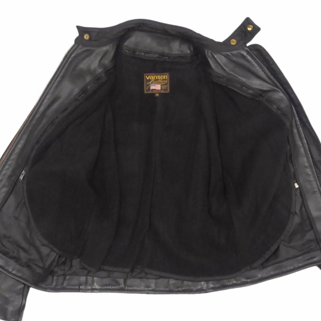 VANSON バンソン ライダース ジャケット シングル 38 黒 HH9665 VANSON バンソン ライダース ジャケット シングル 38 黒 HH9665