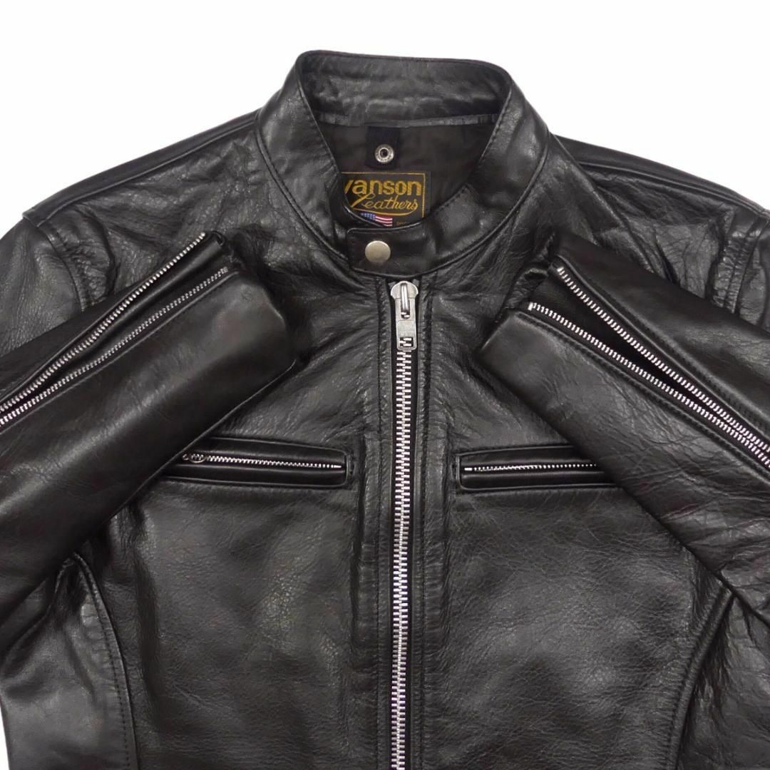VANSON - USA製 VANSON バンソン S ライダース シングル 36 VANSON - USA製 VANSON バンソン S ライダース シングル 36