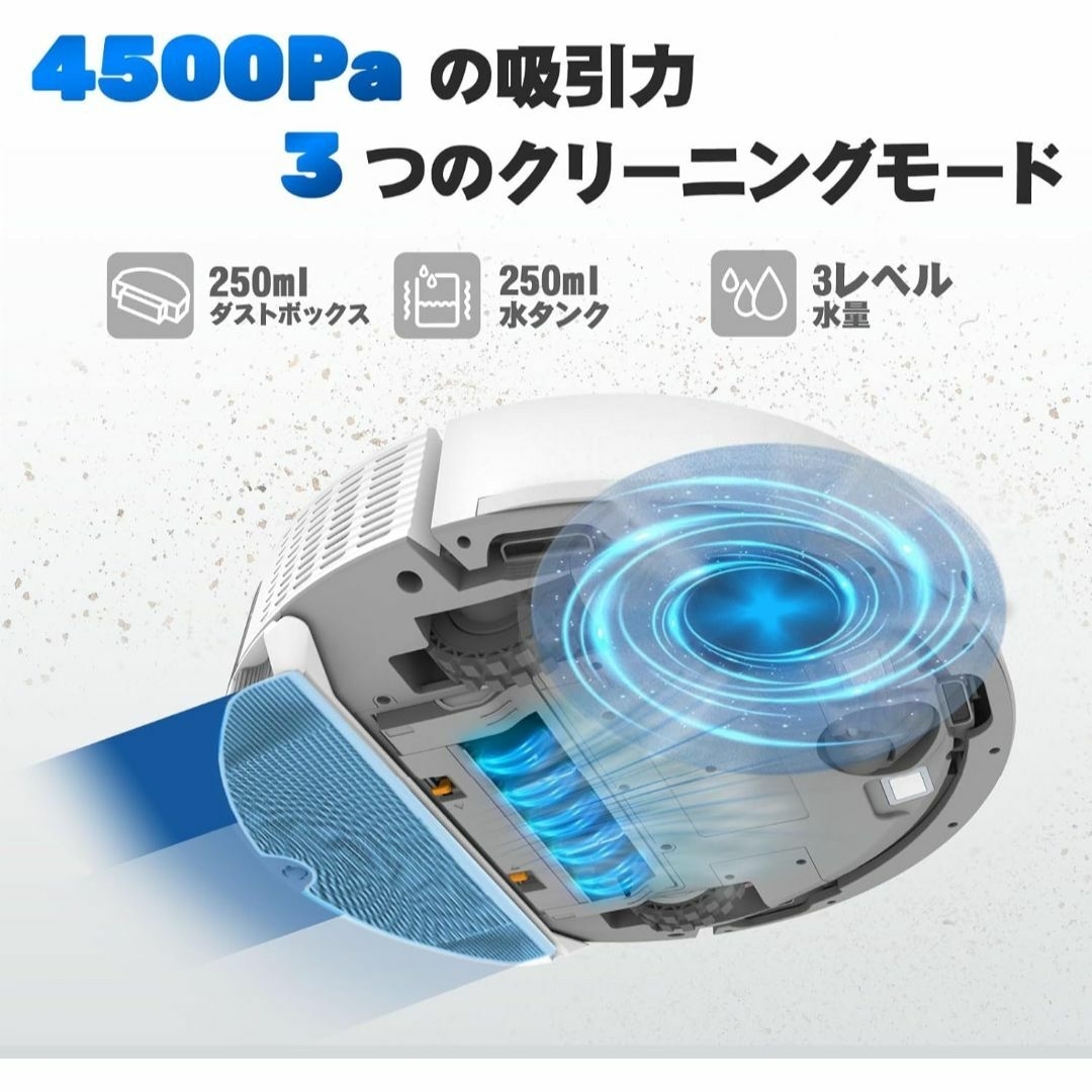 ロボット掃除機 水拭き 両用 自動ごみ収集 ハンドヘルド設計 ロボット掃除機 水拭き 両用 自動ごみ収集 ハンドヘルド設計