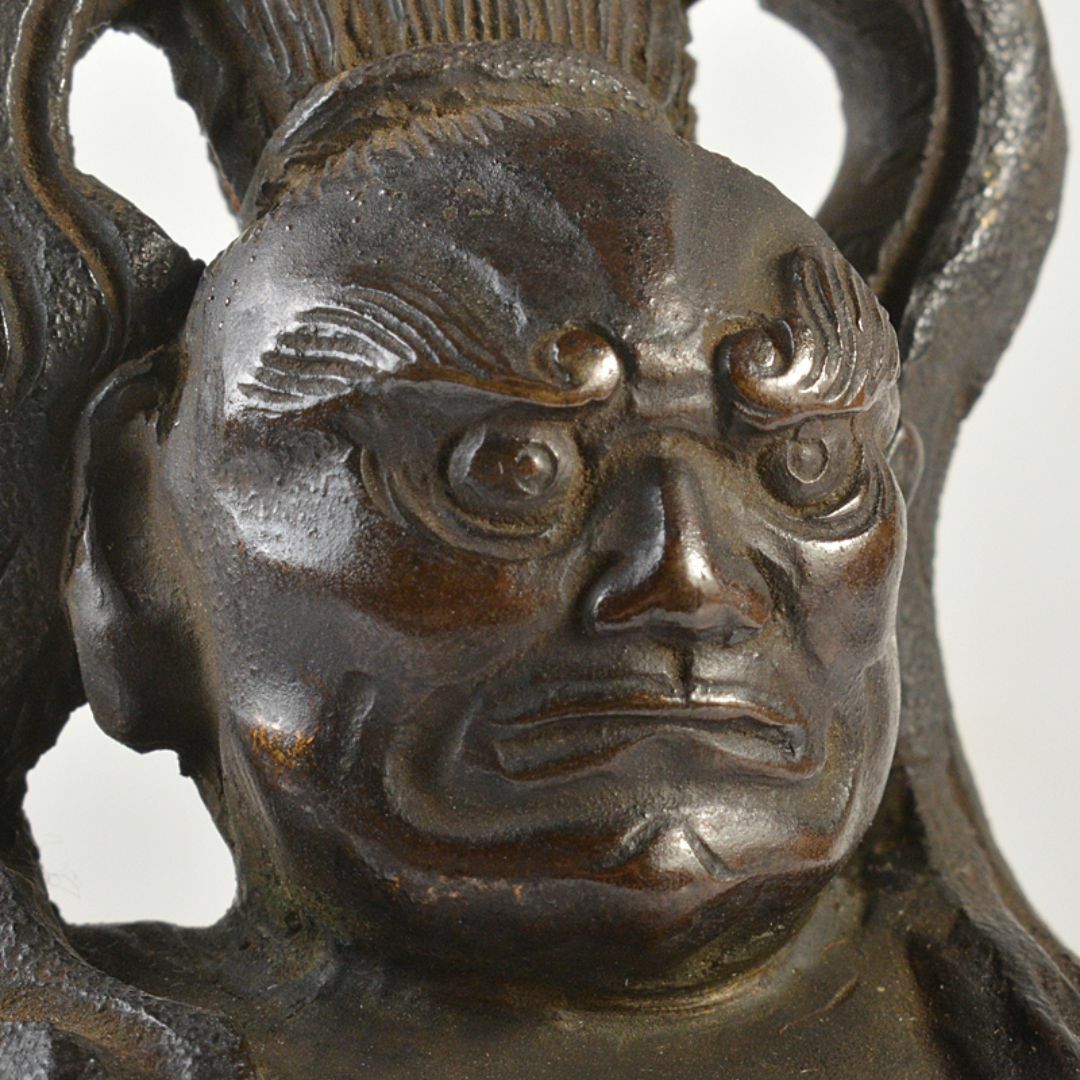 仏教美術 古銅 仁王像 金剛力士像 置物 H R7416 金属工芸 仏教美術 古銅 仁王像 金剛力士像 置物 H R7416 金属工芸