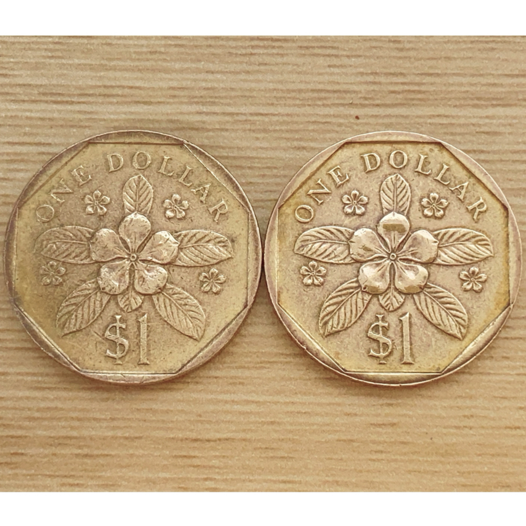 1987-1988年 シンガポール 1ドル 硬貨 2点セットの通販 by 1987-1988年 シンガポール 1ドル 硬貨 2点セットの通販 by