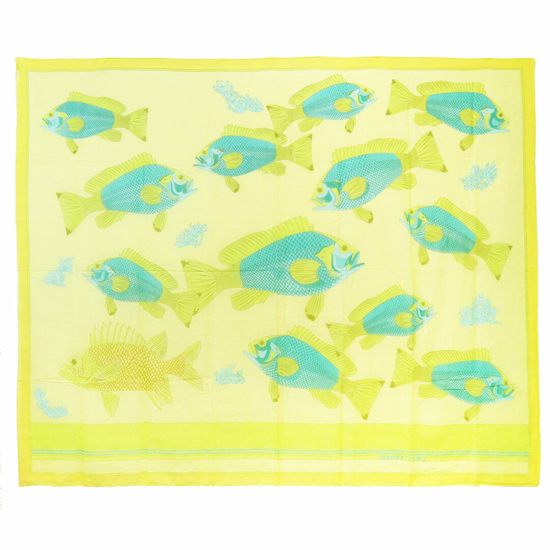 HERMES - エルメス 魚 サカナ フィッシュ大判 ストール パレオ HERMES - エルメス 魚 サカナ フィッシュ大判 ストール パレオ