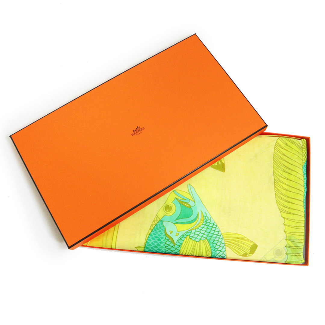 HERMES - エルメス 魚 サカナ フィッシュ大判 ストール パレオ HERMES - エルメス 魚 サカナ フィッシュ大判 ストール パレオ