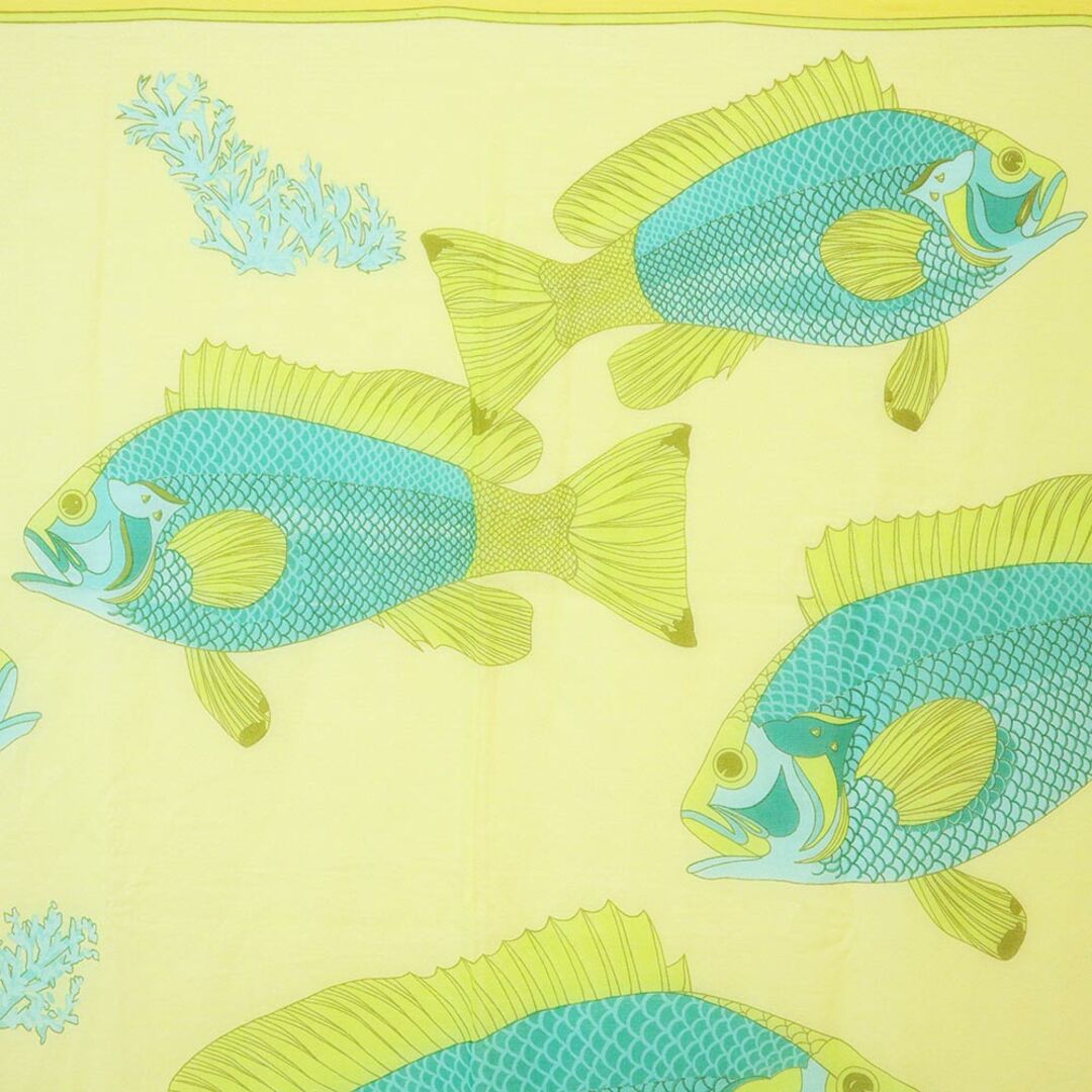 HERMES - エルメス 魚 サカナ フィッシュ大判 ストール パレオ HERMES - エルメス 魚 サカナ フィッシュ大判 ストール パレオ