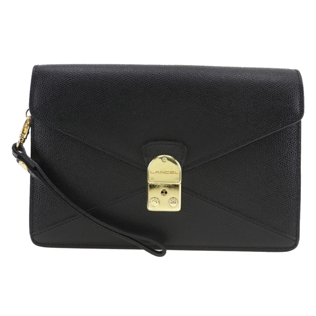 LANCEL - 【LANCEL】ランセル レザー 黒 メンズ セカンドバッグ LANCEL - 【LANCEL】ランセル レザー 黒 メンズ セカンドバッグ