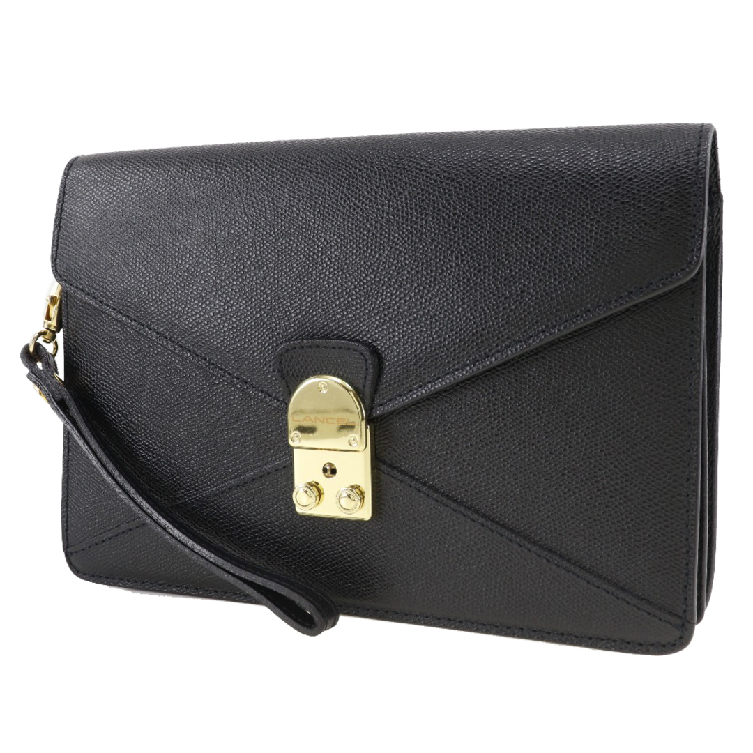 LANCEL - 【LANCEL】ランセル レザー 黒 メンズ セカンドバッグ LANCEL - 【LANCEL】ランセル レザー 黒 メンズ セカンドバッグ