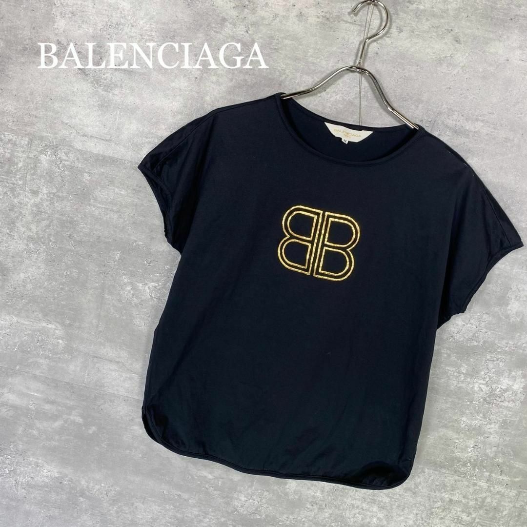 BALENCIAGA』バレンシアガ (M) BBロゴノースリーブTシャツ BALENCIAGA』バレンシアガ (M) BBロゴノースリーブTシャツ