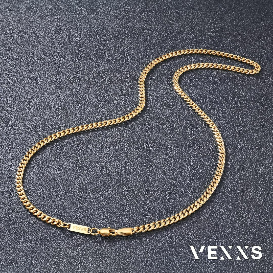 数量限定】VEXXS 喜平 ネックレス k18金 ゴールド 幅3mm 長46cの 数量限定】VEXXS 喜平 ネックレス k18金 ゴールド 幅3mm 長46cの