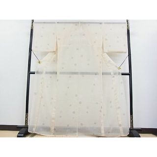 平和屋着物■夏物　小紋　雪輪　洗える着物　DAAC6982fe(着物)