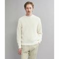 【WHITE】【L】<SOVEREIGN> ローゲージ クルーネックニット
