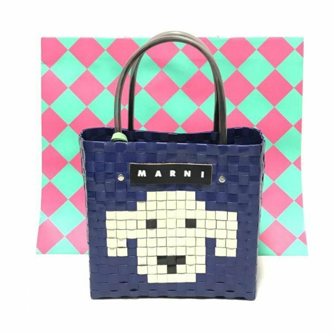 MARNI - マルニ PVC ピクニックバッグ ホワイトドッグ 新品 正規 MARNI - マルニ PVC ピクニックバッグ ホワイトドッグ 新品 正規