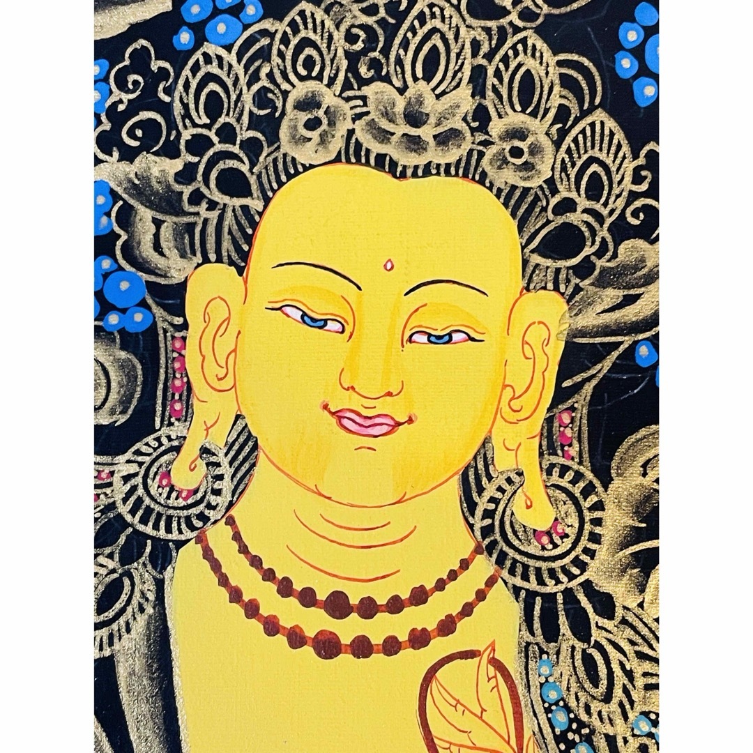 一点物 手描き》文殊菩薩 マンジュシュリー 文殊師利 タンカ 曼荼羅 一点物 手描き》文殊菩薩 マンジュシュリー 文殊師利 タンカ 曼荼羅