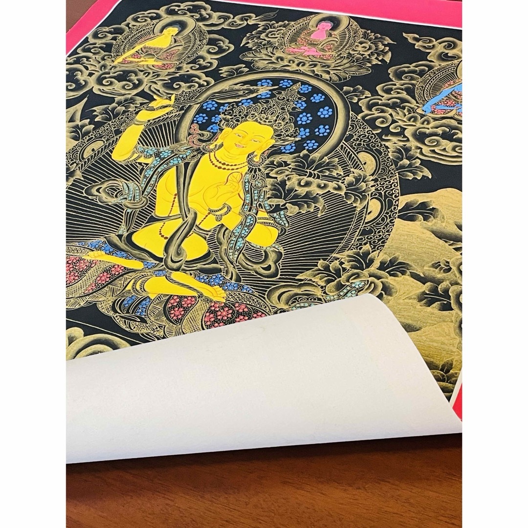 一点物 手描き》文殊菩薩 マンジュシュリー 文殊師利 タンカ 曼荼羅 一点物 手描き》文殊菩薩 マンジュシュリー 文殊師利 タンカ 曼荼羅