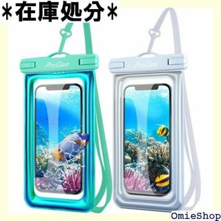 ProCase 2点セット スマホ防水ケース 、フロー ・ ト・グリーン 775(その他)