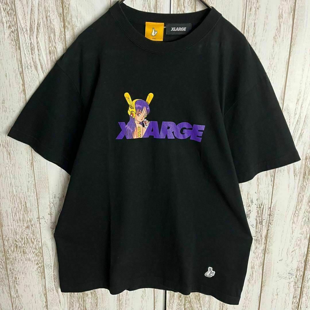 希少カラー FR2 XLARGE コラボ 色情兎 バイカーガール Tシャツ 黄色 希少カラー FR2 XLARGE コラボ 色情兎 バイカーガール Tシャツ