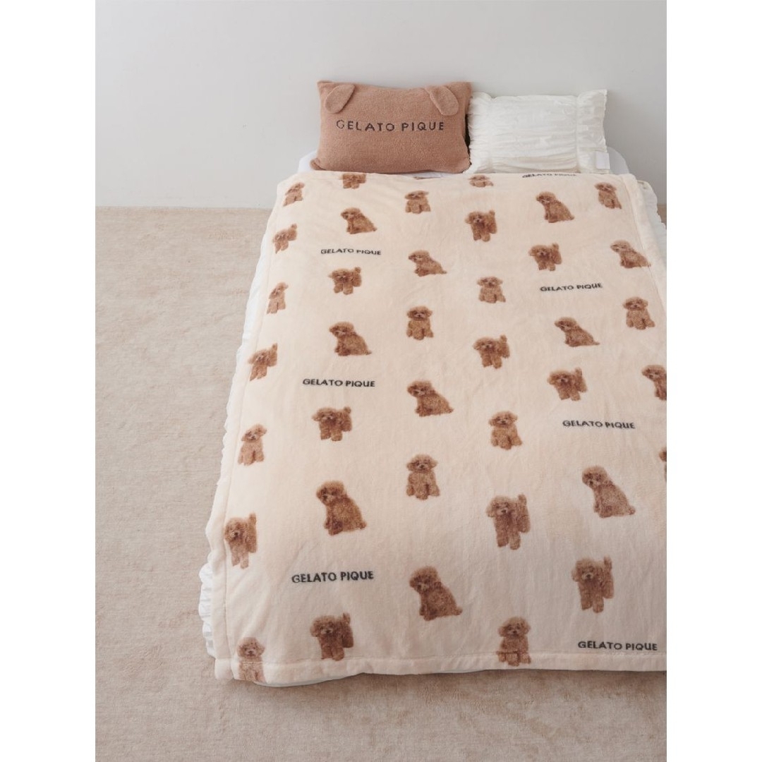 新品未使用 ジェラートピケ sleep CAT/DOG プリント毛布 新品未使用 ジェラートピケ sleep CAT/DOG プリント毛布