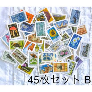 切手風　ミニカード　45枚セット B　おすそ分け【コラージュ素材】(カード/レター/ラッピング)