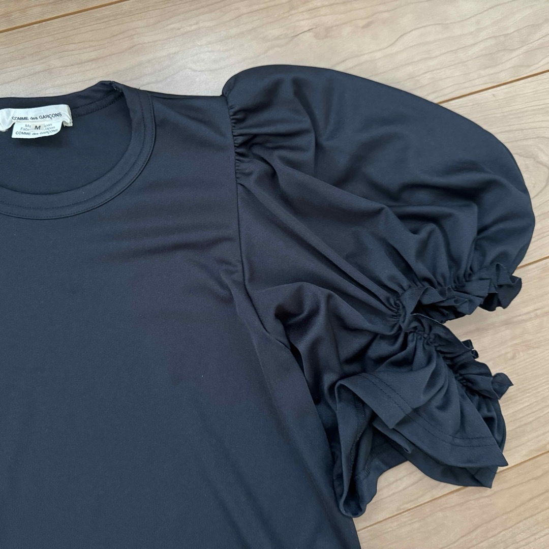 美品COMME des GARCONS コムデギャルソン 袖フリル カットソー 美品COMME des GARCONS コムデギャルソン 袖フリル カットソー