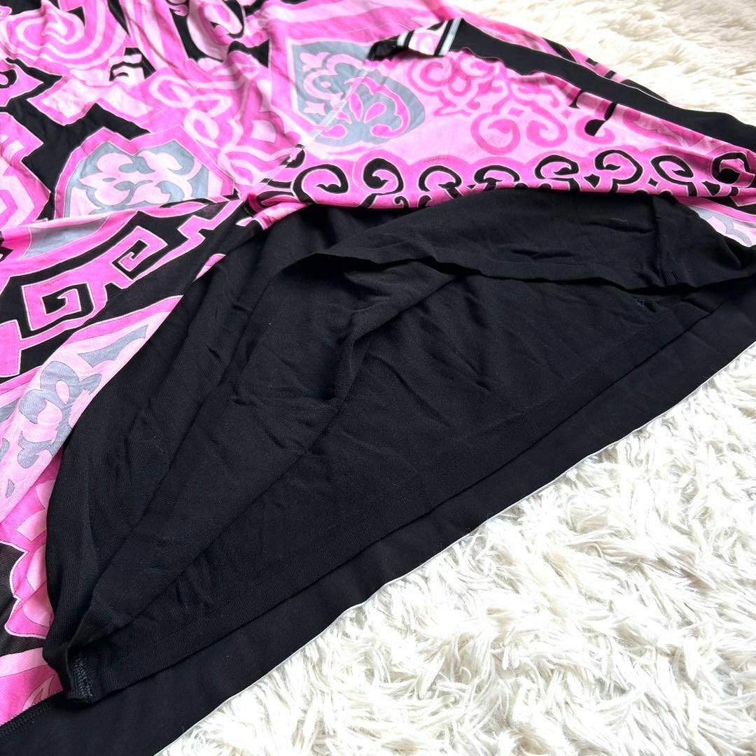 美品】レオナール 高級カンカン素材 ワンピース Aライン トリム 美品】レオナール 高級カンカン素材 ワンピース Aライン トリム