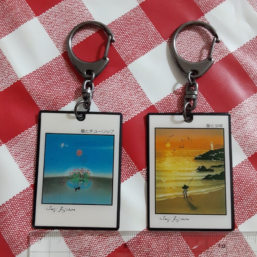 藤城清治さん　光と影の美術館　キーホルダー　二個セット レディースのファッション小物(キーホルダー)の商品写真