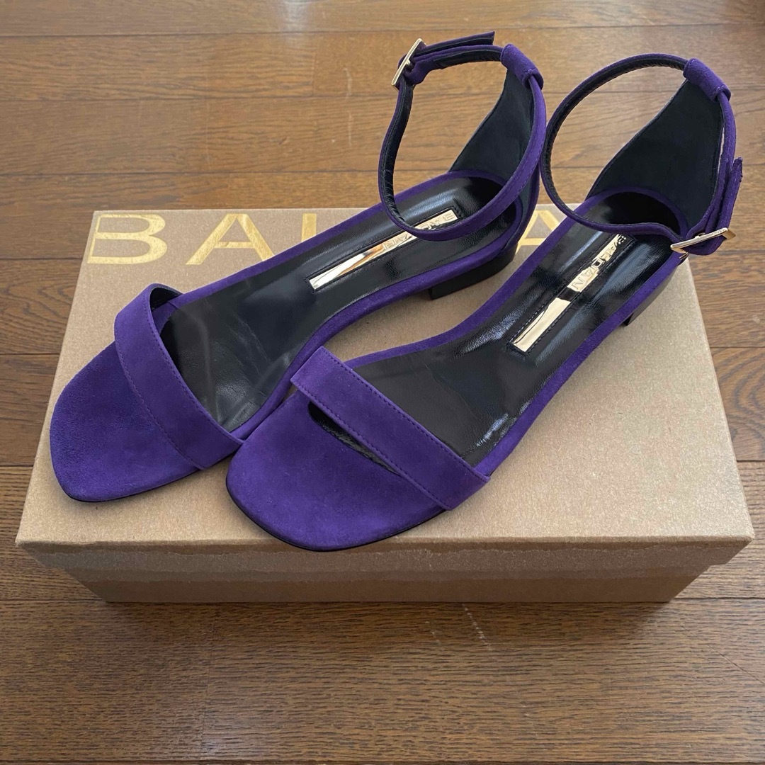未使用 BALDAN フラットサンダル 36 1/2 パープル系 未使用 BALDAN フラットサンダル 36 1/2 パープル系