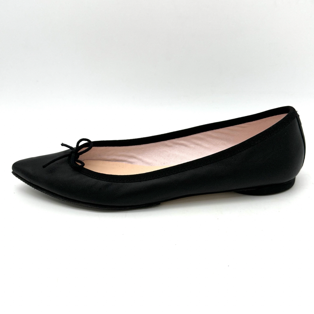 美品〉repetto レペット【24.5】ポインテッドトゥ バレエシューズ 黒 美品〉repetto レペット【24.5】ポインテッドトゥ バレエシューズ 黒