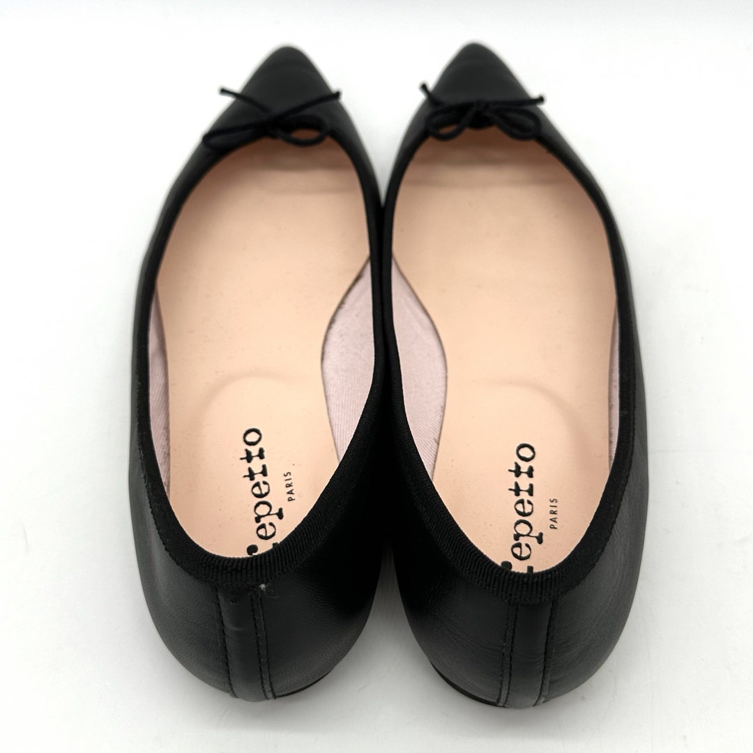 美品〉repetto レペット【24.5】ポインテッドトゥ バレエシューズ 黒 美品〉repetto レペット【24.5】ポインテッドトゥ バレエシューズ 黒
