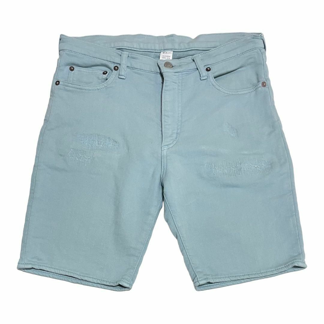 美品】RHC Ron Herman × WRANGLER vintage加工デニムショーツ M 美品】RHC Ron Herman × WRANGLER vintage加工デニムショーツ M