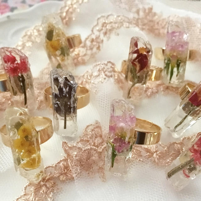 Dryflower ring💐NO.1 ハンドメイドのアクセサリー(リング)の商品写真