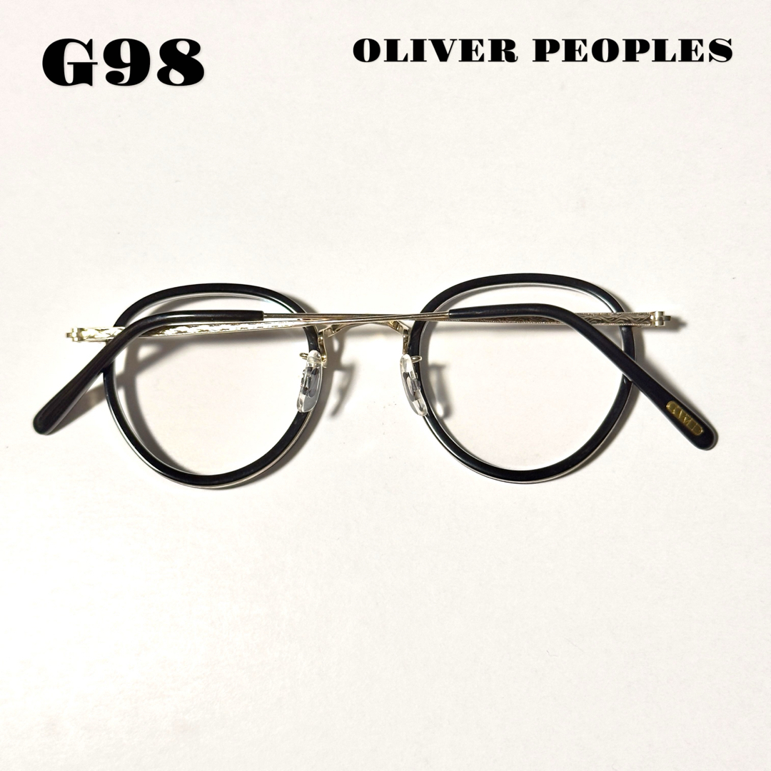 希少品！ OLIVER PEOPLES オリバー ピープルズ ブラック 黒 金 メンズのファッション小物(サングラス/メガネ)の商品写真
