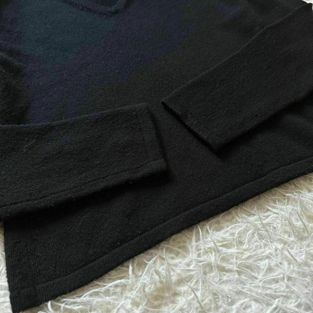 グッチ GUCCI カシミヤ100% タートルネック Vネック ニット 黒 グッチ GUCCI カシミヤ100% タートルネック Vネック ニット 黒