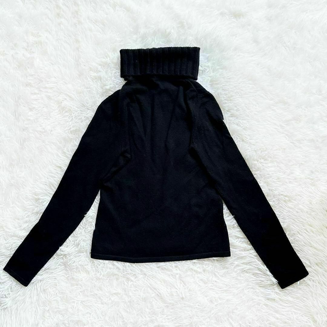 グッチ GUCCI カシミヤ100% タートルネック Vネック ニット 黒 グッチ GUCCI カシミヤ100% タートルネック Vネック ニット 黒