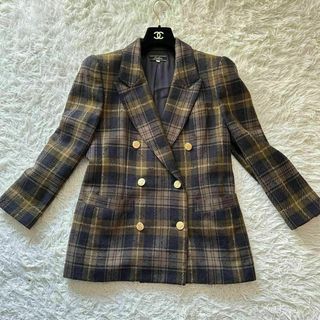 leilian - レリアン ダブル テーラードジャケット チェック leilian - レリアン ダブル テーラードジャケット チェック