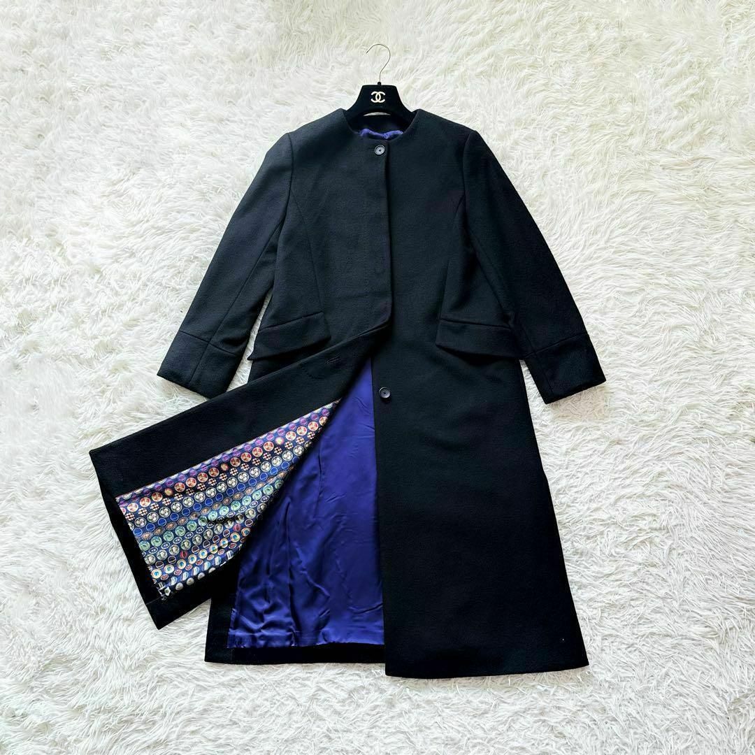 Paul Smith - ポールスミス ウールカシミヤ ノーカラーコート Paul Smith - ポールスミス ウールカシミヤ ノーカラーコート