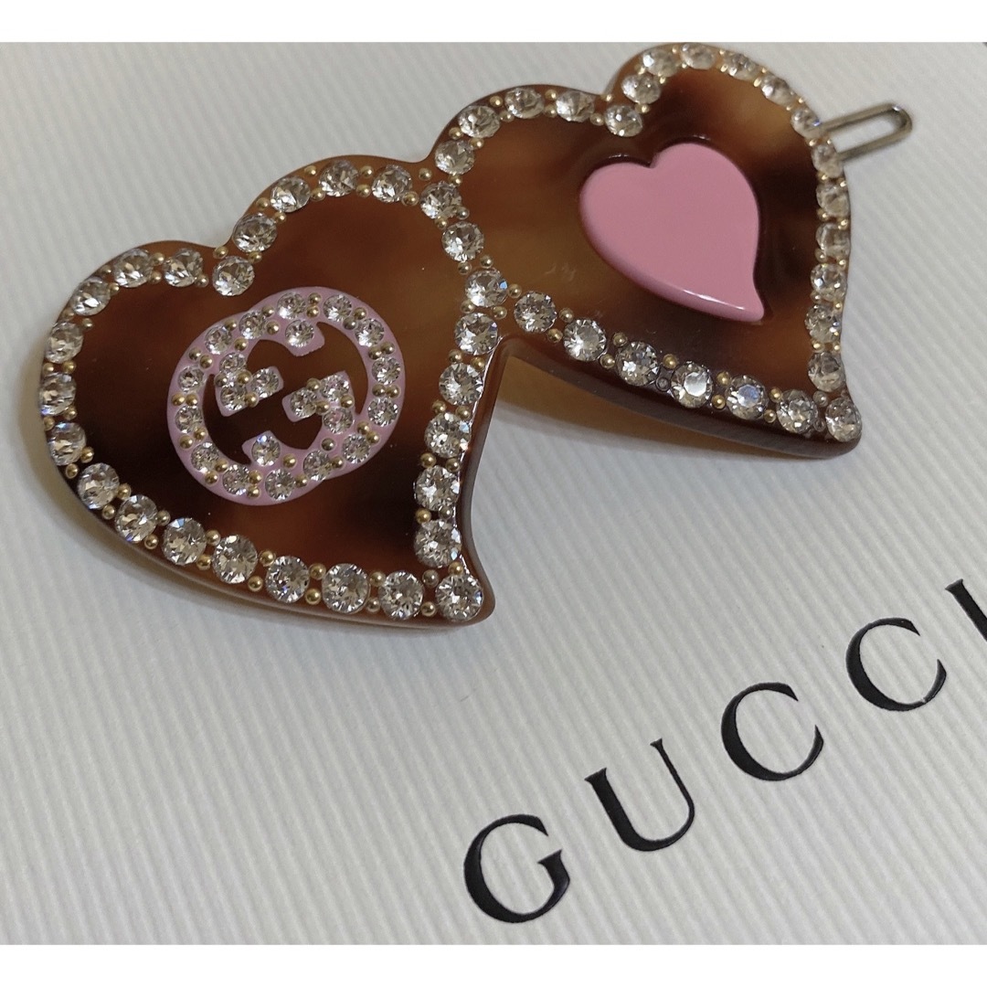 GUCCI インターロッキングG&ハートヘアクリップ GUCCI インターロッキングG&ハートヘアクリップ