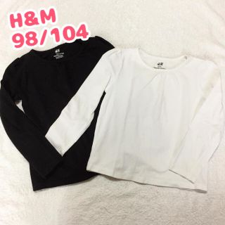 エイチアンドエム(H&M)の100cm*H&M ロンT 2枚セット/オーガニックコットン 長袖 Ｔシャツ(Tシャツ/カットソー)