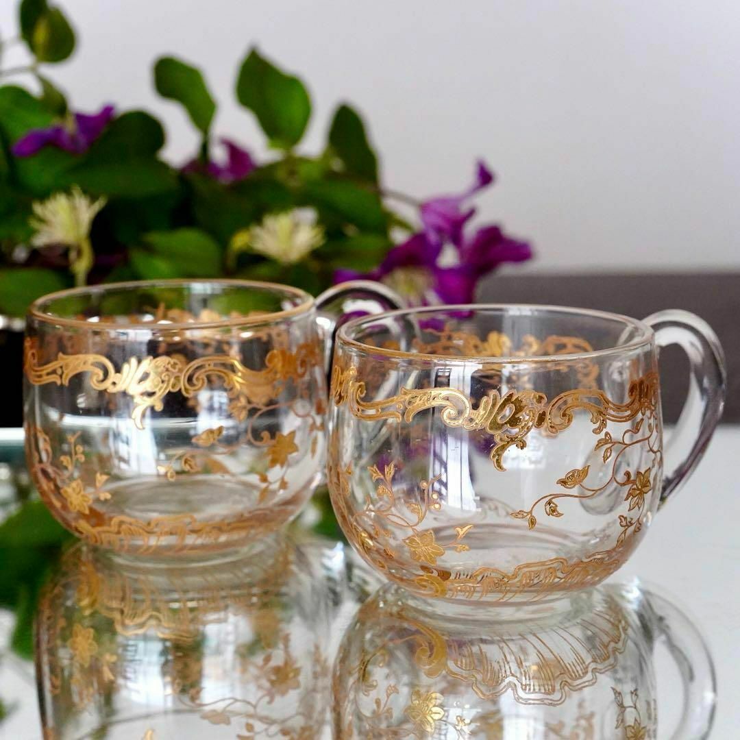 Baccarat - 極希少☆24金彩オールドバカラ☆ルイ15世☆デザート Baccarat - 極希少☆24金彩オールドバカラ☆ルイ15世☆デザート