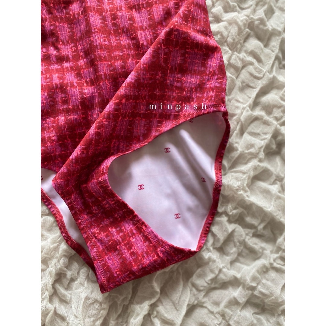 CHANEL - CHANEL スイムウェア ピンク 水着 36 S ツイード CHANEL - CHANEL スイムウェア ピンク 水着 36 S ツイード