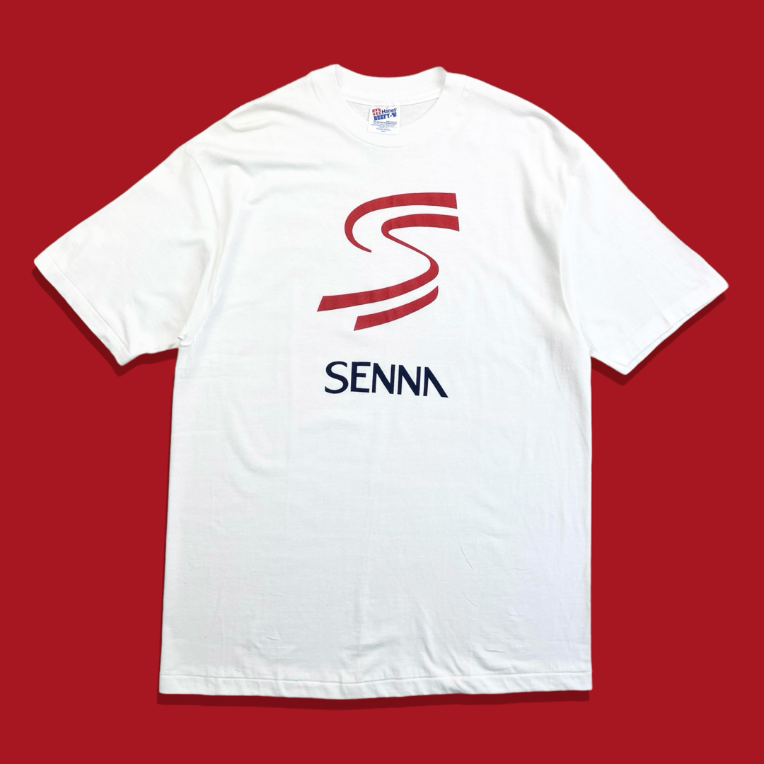 Hanes - 90s USA製 アイルトンセナ ヴィンテージTシャツ F1 Hanes - 90s USA製 アイルトンセナ ヴィンテージTシャツ F1